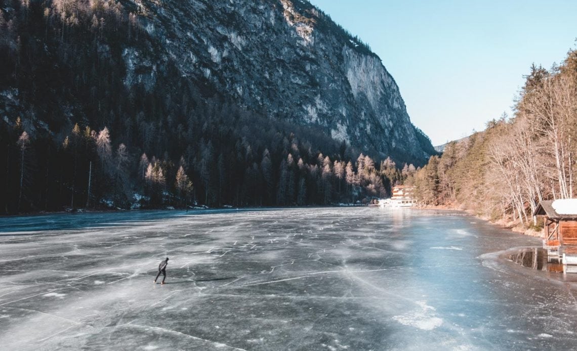 Eislaufen am Tristacher See in Osttirol
