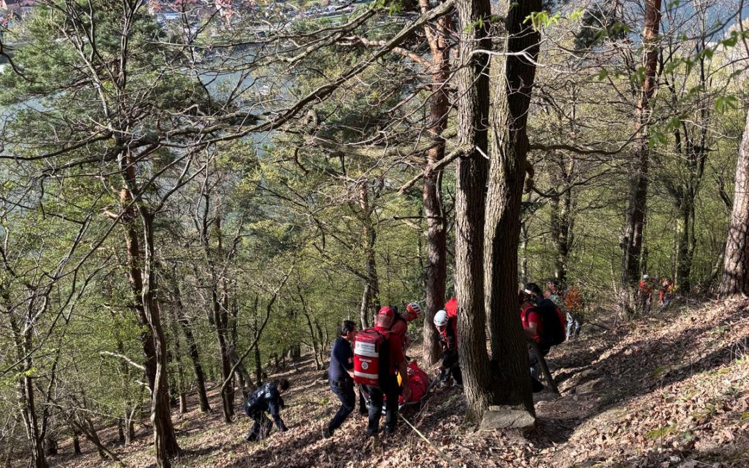 abseilen gebirgstrage