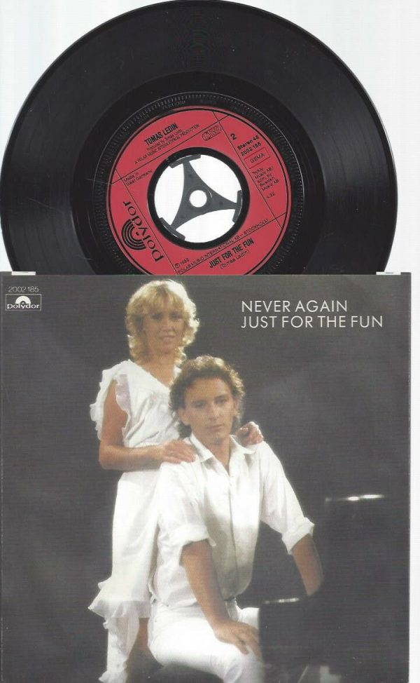 7" TOMAS LEDIN AGNETHA FÄLTSKOG NEVER AGAIN // MINT