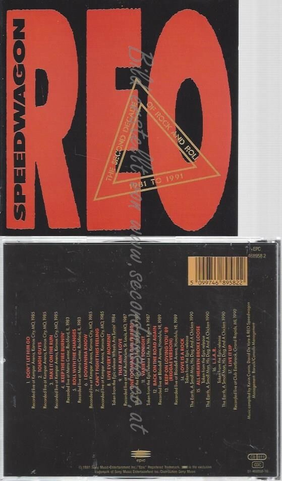 Cdreo Speedwagonthe Second Decade Of Rock And Roll1981 To 1991
