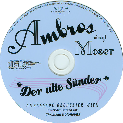 Wolfgang Ambros - Ambros Singt Moser ''Der Alte Sünder'' (CD