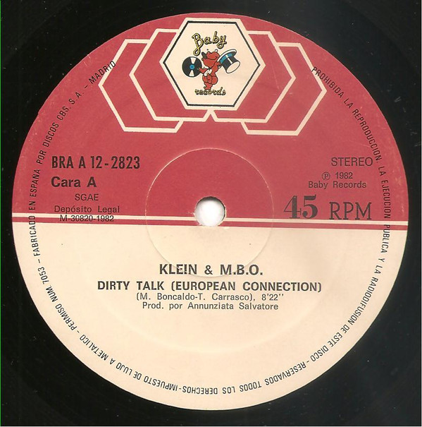 12″, Maxi Klein & M.B.O. – Dirty Talk – Bild 4