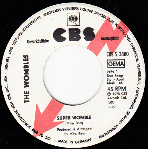 7″, Single, Promo The Wombles – Super Womble 