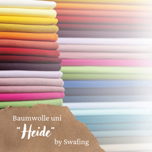 Webware Baumwolle Heide von Swafing in vielen Farben, zertifizierte Meterware aus 100% Baumwolle