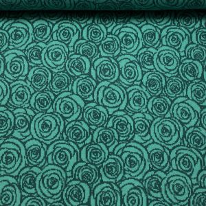 Bio Strick-Jacquard emerald rose