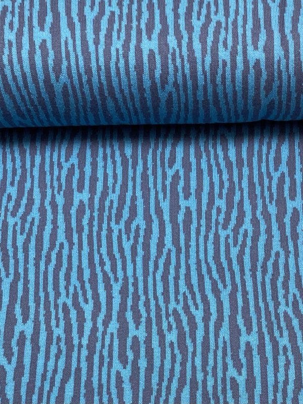 Bio Strick-Jacquard, turquoise tiger