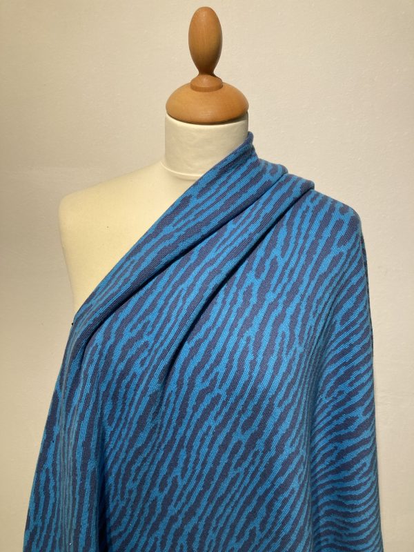 Bio Strick-Jacquard, turquoise tiger