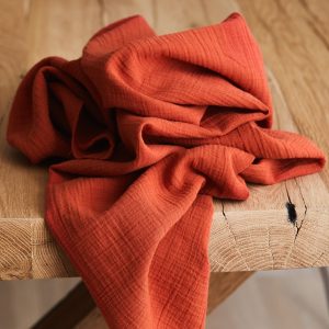 Das Stofferl: Organic Crinkle Double Gauze von Mind the maker, Biostoff aus Baumwolle mit Knittereffekt, Double Gauze